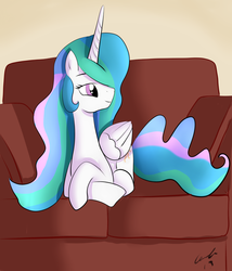 Size: 4500x5250 | Tagged: safe, artist:matimus91, princess celestia, g4, absurd resolution, couch, female, solo