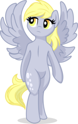 Size: 3141x5000 | Tagged: safe, artist:ambassad0r, artist:kp-shadowsquirrel, derpy hooves, pony, semi-anthro, g4, bipedal, female, high res, legs together, simple background, solo, transparent background, vector