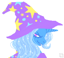 Size: 205x187 | Tagged: safe, artist:piruntatti, trixie, pony, unicorn, g4, female, grin, mare, portrait, smiling, solo