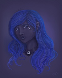 Size: 900x1141 | Tagged: safe, artist:kryzenge, princess luna, human, g4, female, humanized, pony coloring, portrait, solo