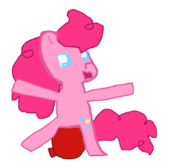 Size: 572x552 | Tagged: safe, artist:7uprulez, pinkie pie, earth pony, pony, g4, balloon, balloon riding, female, riding, solo