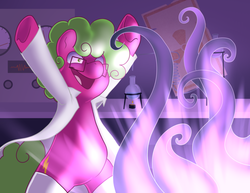 Size: 800x616 | Tagged: safe, artist:pixel-prism, oc, oc only, pony, bipedal, glasses, laboratory, science, solo