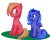 Size: 999x799 | Tagged: safe, artist:ceceliaa, big macintosh, princess luna, earth pony, pony, g4, colt, cute, filly, male, s1 luna, ship:lunamac, shipping, stallion, straight, woona, younger