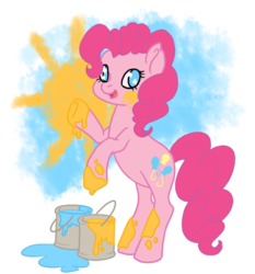 Size: 640x688 | Tagged: safe, artist:jacktryoshka, pinkie pie, g4, female, pinkie being pinkie, solo