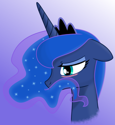 Size: 1541x1672 | Tagged: safe, artist:johnjoseco, artist:w0lfylicious, princess luna, g4, blushing, bust, covering, female, solo, vector