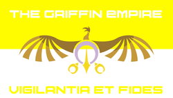 Size: 1191x670 | Tagged: safe, artist:pilotsolaris, griffon, flag, griffon empire, latin, logo