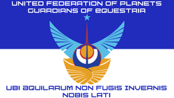 Size: 1024x576 | Tagged: safe, artist:pilotsolaris, crossover, flag, latin, logo, star trek