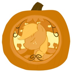 Size: 800x795 | Tagged: safe, artist:focant, applejack, g4, applejack-o-lantern, halloween, holiday, jack-o-lantern, pumpkin