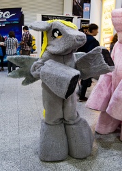 Size: 1463x2048 | Tagged: safe, derpy hooves, human, g4, cosplay, fursuit, irl, irl human, photo, ponysuit