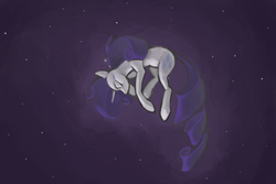 Size: 1024x684 | Tagged: safe, artist:enma-darei, rarity, pony, unicorn, g4, crying, female, purple, solo, space