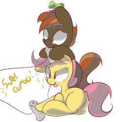 Size: 3000x3000 | Tagged: safe, artist:turtlefarminguy, button mash, g4, butt, not scootaloo, playing, plot, video game