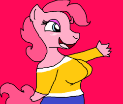 Size: 732x622 | Tagged: safe, artist:verysexyvixen, pinkie pie, earth pony, anthro, g4, female, ms paint, solo