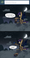 Size: 2000x3900 | Tagged: safe, artist:darkflame75, scootaloo, bat pony, pony, g4, ask, bat ponified, candy, lollipop, race swap, scootabat, student of the night, tumblr