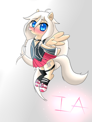 Size: 776x1030 | Tagged: safe, artist:nomusic33, pony, clothes, ia, ponified, solo, vocaloid