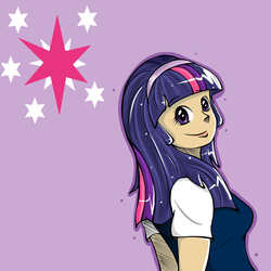 Size: 3000x3000 | Tagged: safe, artist:kupomoty, twilight sparkle, human, g4, cute, cutie mark, female, humanized, solo, twiabetes