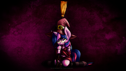 Size: 3840x2160 | Tagged: safe, artist:tenart, twilight sparkle, anthro, g4, broom, clothes, costume, female, solo, witch