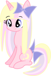 Size: 616x905 | Tagged: safe, artist:blackholeii, oc, oc only, oc:sugar moon, pony, unicorn, bow, heart eyes, solo