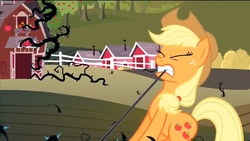 Size: 1280x720 | Tagged: safe, screencap, applejack, g4, season 4, female, solo, sweet apple acres