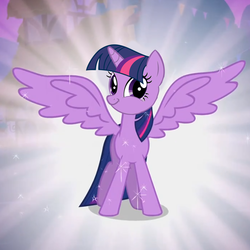 Size: 750x750 | Tagged: safe, twilight sparkle, alicorn, pony, g4, alicorn drama, alicorn flash, drama, exploitable meme, female, mare, meme, solo, twiface, twilight sparkle (alicorn)