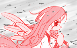 Size: 2560x1600 | Tagged: safe, artist:symbianl, fluttershy, g4, badass, crying, female, flutterbadass, samurai, solo, sword