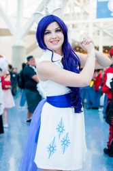 Size: 712x1072 | Tagged: safe, artist:unkcos8, rarity, human, g4, 2013, anime expo, anime expo 2013, cosplay, irl, irl human, measuring tape, photo