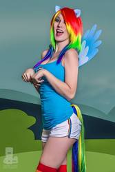 Size: 533x800 | Tagged: safe, artist:jenifer ann, rainbow dash, human, g4, cosplay, irl, irl human, photo, solo