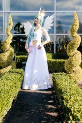 Size: 2593x3873 | Tagged: safe, artist:littlekiddens, princess celestia, human, g4, cosplay, irl, irl human, katsucon, photo, solo