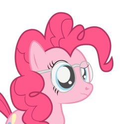 Size: 1924x2000 | Tagged: safe, artist:noah-x3, pinkie pie, g4, female, glasses, show accurate, simple background, solo, transparent background, vector