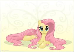 Size: 1280x902 | Tagged: safe, artist:sherwoodwhisper, fluttershy, g4, blushing, cute, female, shyabetes, solo