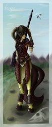 Size: 575x1391 | Tagged: safe, artist:hengebellika, oc, oc only, satyr, skyrim, solo, the elder scrolls