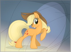 Size: 1280x931 | Tagged: safe, artist:sherwoodwhisper, applejack, g4, female, looking at you, raised hoof, solo