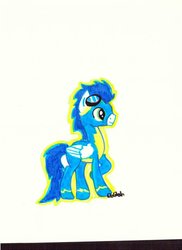 Size: 763x1048 | Tagged: safe, artist:cadenceismysoul, soarin', g4, male, solo, traditional art