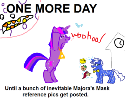 Size: 681x566 | Tagged: safe, artist:captain_fruitslime, twilight sparkle, g4, clock tower, matthew lesko, moon, ms paint, the legend of zelda, the legend of zelda: majora's mask