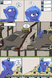 Size: 1200x1778 | Tagged: safe, artist:robd2003, princess luna, moon-fall, g4, ask, comic, eating, female, filly, flower, grazing, solo, tumblr, woona, younger
