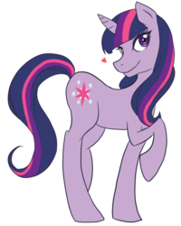 Size: 576x720 | Tagged: safe, artist:etrnlpeace, twilight sparkle, pony, unicorn, g4, female, heart, mare, simple background, smiling, solo, transparent background