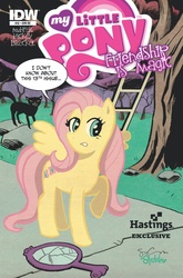 Size: 627x951 | Tagged: safe, idw, fluttershy, friendship is magic #13, g4, my little pony: friendship is magic (idw), black cat, cover, ladder, mirror