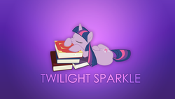 Size: 1920x1080 | Tagged: safe, artist:fiddlearts, artist:fiftyniner, twilight sparkle, g4, book, female, simple, sleeping, solo, vector, wallpaper