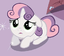 Size: 399x354 | Tagged: safe, screencap, sweetie belle, pony, g4, sisterhooves social, animated, cute, diasweetes, female, floppy ears, solo, sparkles