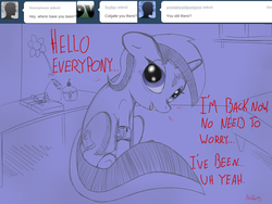 Size: 1024x768 | Tagged: safe, artist:colgatefim, minuette, ask petite colgate, g4, dentist, female, solo, text, tumblr