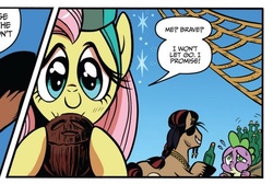 Size: 562x378 | Tagged: safe, idw, official comic, captain hoofbeard, fluttershy, spike, g4, spoiler:comic