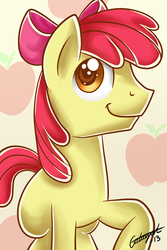 Size: 1000x1500 | Tagged: dead source, safe, artist:galaxyart, apple bloom, earth pony, pony, g4, applebuck, male, rule 63, solo