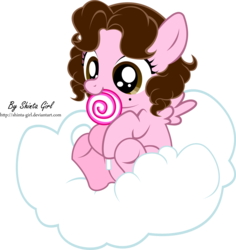 Size: 2356x2492 | Tagged: safe, artist:shinta-girl, oc, oc only, oc:shinta pony, cloud, lollipop, solo
