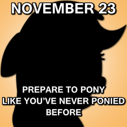 Size: 1403x1401 | Tagged: safe, applejack, earth pony, pony, g4, season 4, female, image macro, silhouette, solo