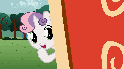 Size: 1024x572 | Tagged: safe, sweetie belle, g4, animated, cute, diasweetes, female, giggling, laughing, laughingmares.jpg, loop, observer, smiling, solo