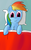 Size: 1381x2263 | Tagged: safe, artist:tggeko, rainbow dash, g4, bed, female, solo