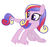 Size: 431x405 | Tagged: safe, artist:unoriginai, oc, oc only, dracony, hybrid, crystal heart, female, interspecies offspring, offspring, parent:princess cadance, parent:spike, parents:spikedance, solo