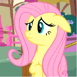 Size: 540x540 | Tagged: safe, screencap, fluttershy, pegasus, pony, g4, magical mystery cure, season 3, animated, cute, female, floppy ears, folded wings, mare, puppy dog eyes, shyabetes, solo, wings