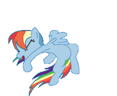 Size: 240x198 | Tagged: safe, artist:pablossb, rainbow dash, fighting is magic, g4, animated, female, solo
