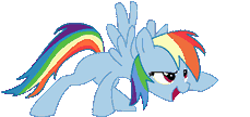 Size: 229x108 | Tagged: safe, artist:pablossb, rainbow dash, g4, animated, female, punch, solo