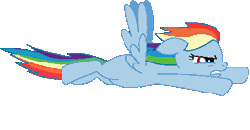 Size: 258x135 | Tagged: safe, artist:pablossb, rainbow dash, g4, animated, female, flying, solo